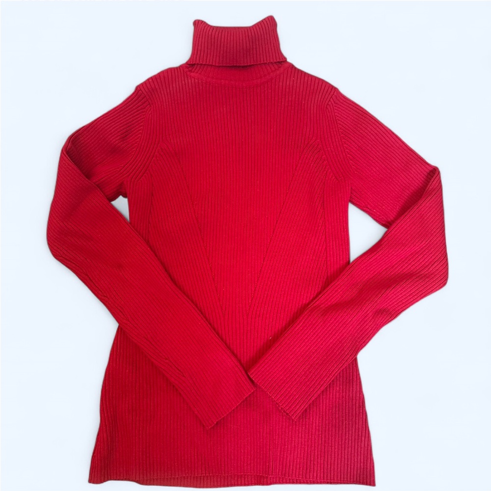 Iris Setlakwe Vibrant Red Turtleneck Sweater